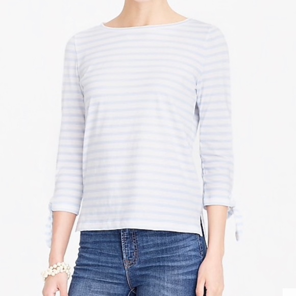 J Crew stripe tie sleeve shirt - Picture 14 of 14